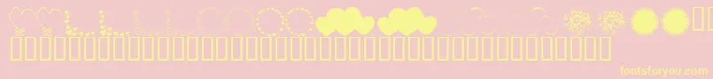 KrHeartsGalore Font – Yellow Fonts on Pink Background