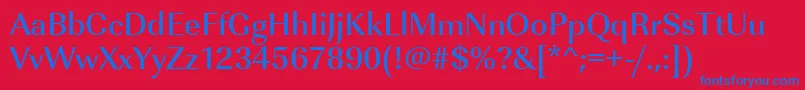 Urwimperialtmed Font – Blue Fonts on Red Background