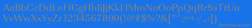 Шрифт Urwimperialtmed – серые шрифты на синем фоне