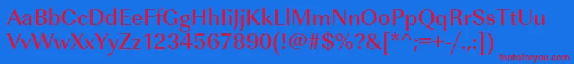 Urwimperialtmed Font – Red Fonts on Blue Background