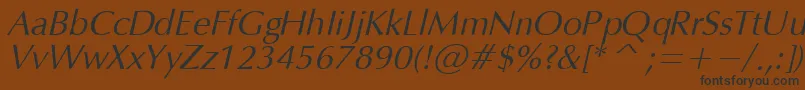 OpiumItalic Font – Black Fonts on Brown Background