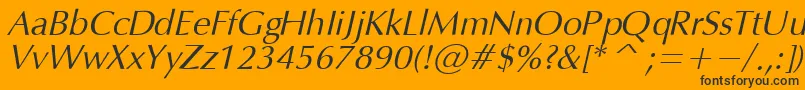 OpiumItalic Font – Black Fonts on Orange Background