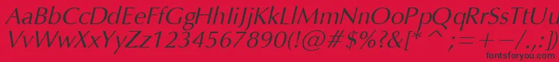 OpiumItalic Font – Black Fonts on Red Background