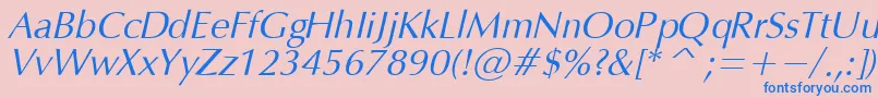 OpiumItalic Font – Blue Fonts on Pink Background