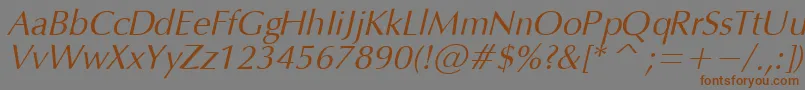 OpiumItalic Font – Brown Fonts on Gray Background