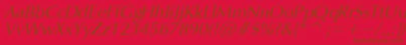 OpiumItalic Font – Brown Fonts on Red Background