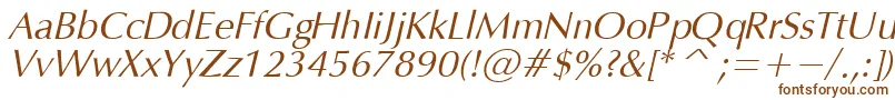 Fonte OpiumItalic – fontes marrons