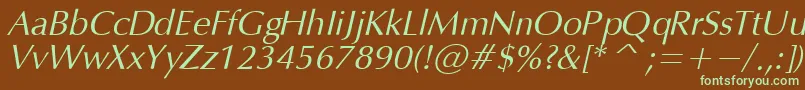 OpiumItalic Font – Green Fonts on Brown Background