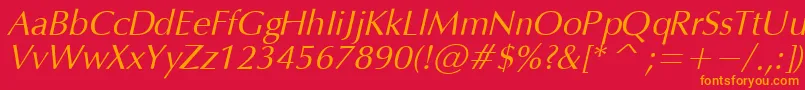 OpiumItalic Font – Orange Fonts on Red Background