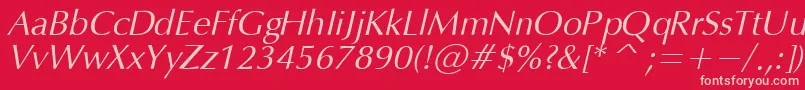 OpiumItalic Font – Pink Fonts on Red Background