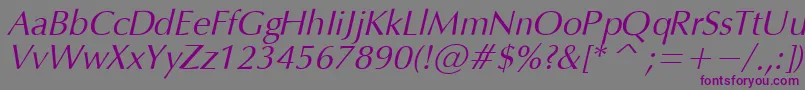 OpiumItalic Font – Purple Fonts on Gray Background