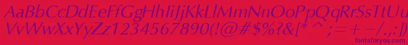 OpiumItalic Font – Purple Fonts on Red Background