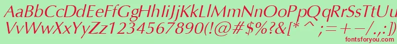 OpiumItalic Font – Red Fonts on Green Background