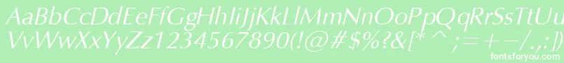 OpiumItalic Font – White Fonts on Green Background