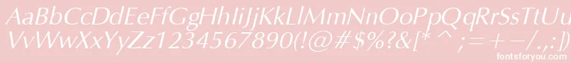 OpiumItalic Font – White Fonts on Pink Background