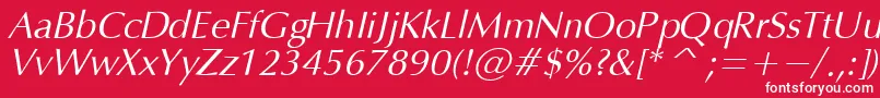 OpiumItalic Font – White Fonts on Red Background