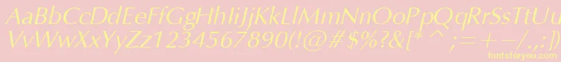 OpiumItalic Font – Yellow Fonts on Pink Background
