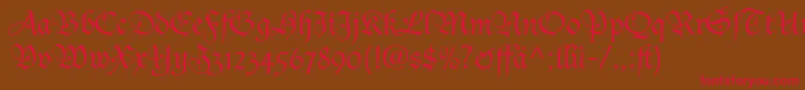 DucDeBerryLtDfr Font – Red Fonts on Brown Background