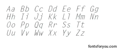 Schriftart LettergothicItalic