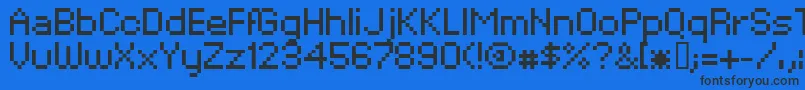 Шрифт Xpdr02 – чёрные шрифты на синем фоне