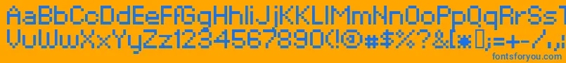 Xpdr02 Font – Blue Fonts on Orange Background