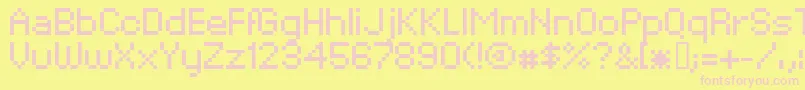 Xpdr02 Font – Pink Fonts on Yellow Background