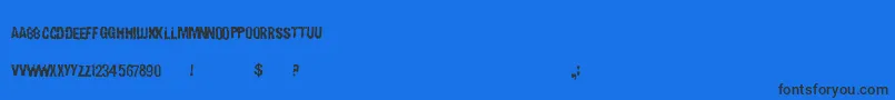フォントCarnaldevices – 黒い文字の青い背景