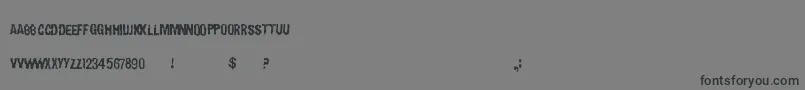 Czcionka Carnaldevices – czarne czcionki na szarym tle