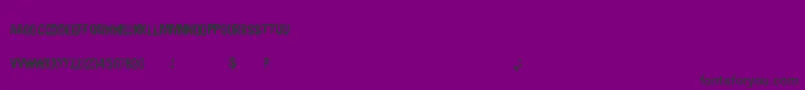 Fonte Carnaldevices – fontes pretas em um fundo violeta
