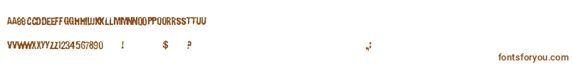 Czcionka Carnaldevices – brązowe czcionki na białym tle
