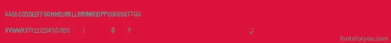 Carnaldevices Font – Gray Fonts on Red Background