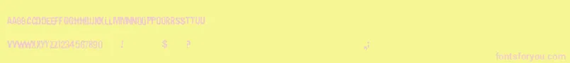 Czcionka Carnaldevices – różowe czcionki na żółtym tle