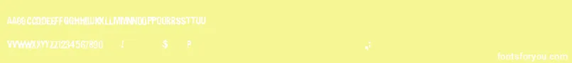 Carnaldevices Font – White Fonts on Yellow Background
