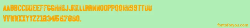 KillEmAll Font – Orange Fonts on Green Background