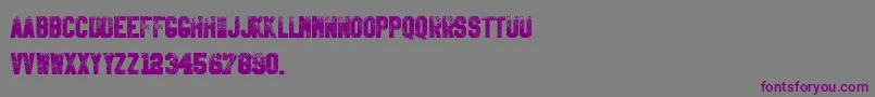 KillEmAll-Schriftart – Violette Schriften auf grauem Hintergrund