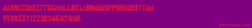 KillEmAll-Schriftart – Rote Schriften auf violettem Hintergrund