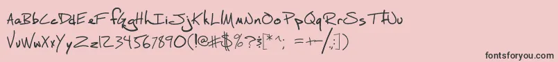 FhScript Font – Black Fonts on Pink Background