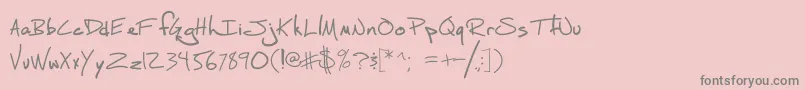 fuente FhScript – Fuentes Grises Sobre Fondo Rosa