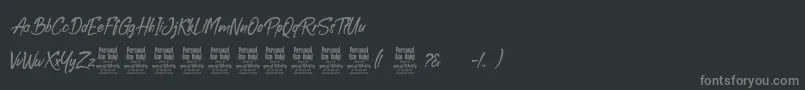 BoolackPersonalUse Font – Gray Fonts on Black Background