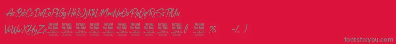 BoolackPersonalUse Font – Gray Fonts on Red Background