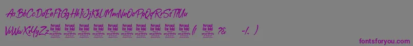 BoolackPersonalUse Font – Purple Fonts on Gray Background