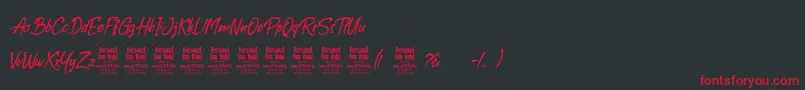 BoolackPersonalUse Font – Red Fonts on Black Background