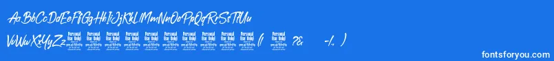 BoolackPersonalUse Font – White Fonts on Blue Background
