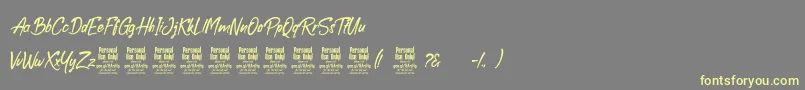 BoolackPersonalUse Font – Yellow Fonts on Gray Background