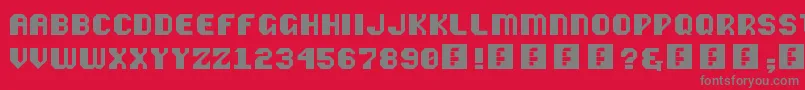 VipondOctic Font – Gray Fonts on Red Background