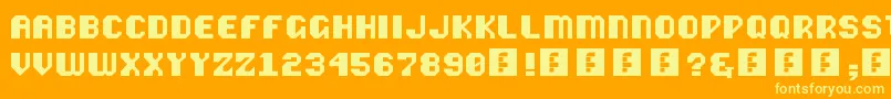 VipondOctic Font – Yellow Fonts on Orange Background