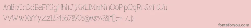 Lightweight Font – Gray Fonts on Pink Background