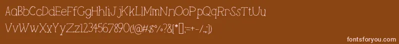 Lightweight Font – Pink Fonts on Brown Background