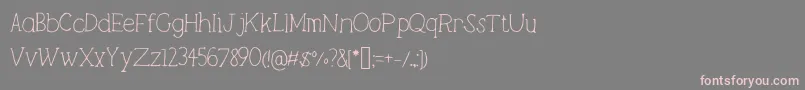 Lightweight Font – Pink Fonts on Gray Background