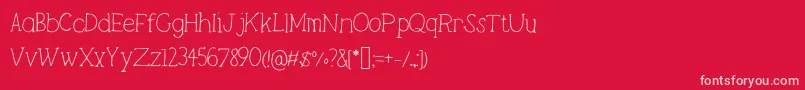 Lightweight Font – Pink Fonts on Red Background